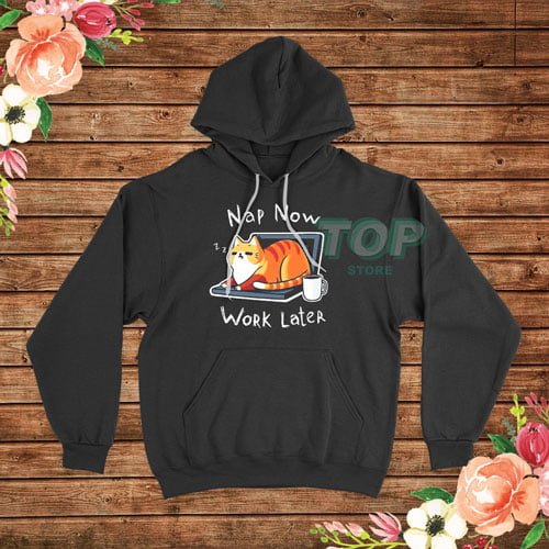 Cats Nap Now Work Later Hoodie