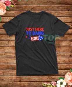 Just Here to Bang Funny Fireworks America T-Shirt