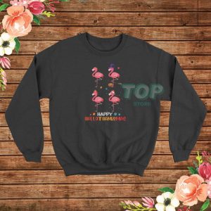 Flamingo Happy Hallothanksmas Sweatshirt