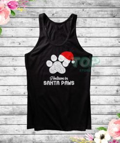 I Believe in Santa Paws Merry Christmas Tank Top