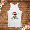 Santa Giving Middle Finger Funny Christmas Tank Top