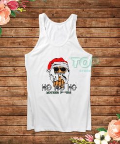 Santa Giving Middle Finger Funny Christmas Tank Top
