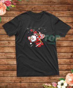 Santa Guitar Christmas Music T-Shirt