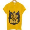 Men Mustard Printed Round Neck T-shirt