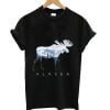 Alaska Day Moose Snowy Mountain T-Shirt