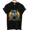 CreativiT Graphic Printed T-Shirt for Unisex Awesome-Cat Tshirt