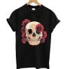 Skull With Flowers - Hand Drawn T-shirt