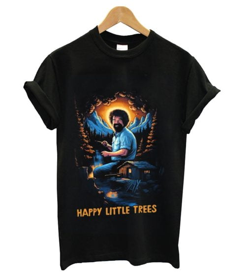 Happy Little Trees - Retro Fan Artwork T-Shirt