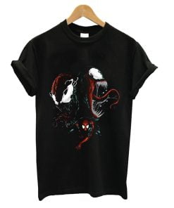 Marvel Spider-Man Venom and Carnage Split Portrait T-Shirt