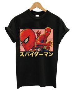 Marvel Spider-Man Vintage Collage Kanji T-shirt