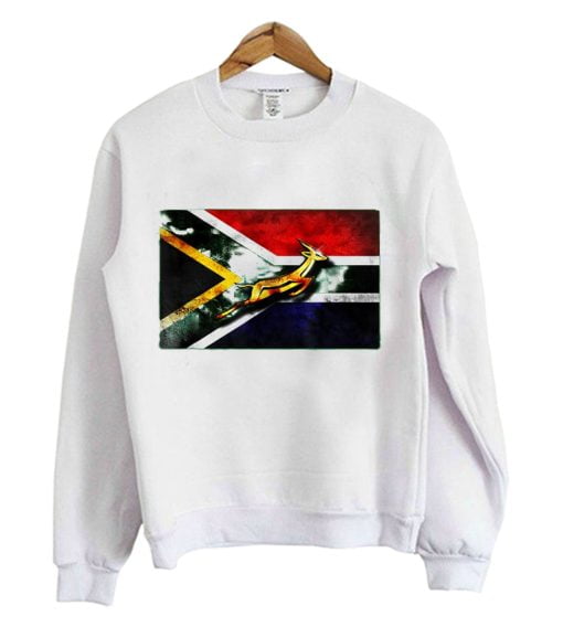 Springbok Bokke South African Flag Vintage Rugby Sweatshirt