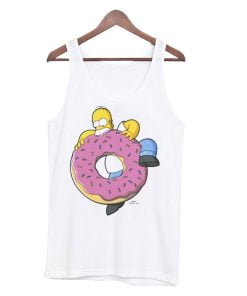 The Simpsons Tank Top Homer Donut